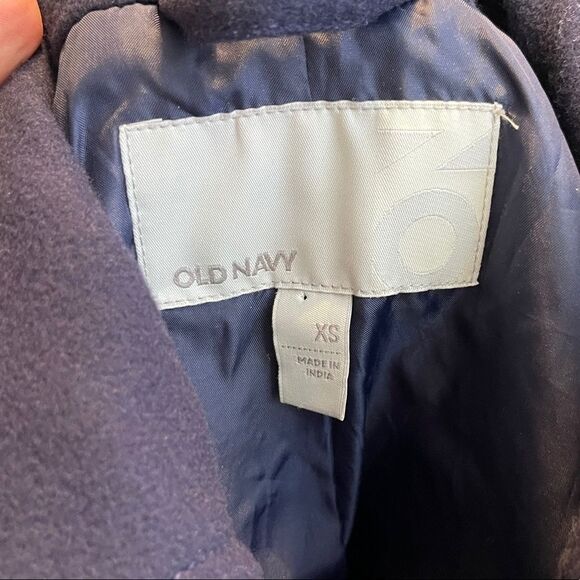 Old Navy Wool Blend Coat Navy - Picture 7 of 7
